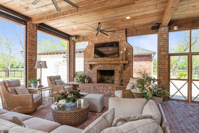 view of sunroom