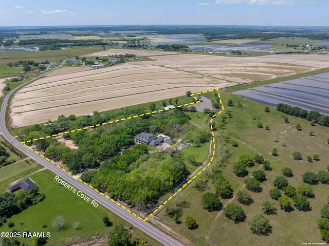 bird's eye view featuring a rural view