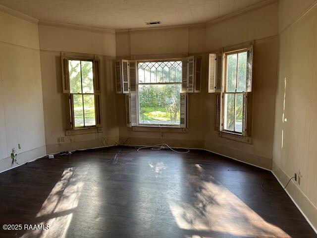 505 Fairview Ave, Abbeville, LA 70510 - unfurnished room with ornamental molding, wood finished floors, and baseboards