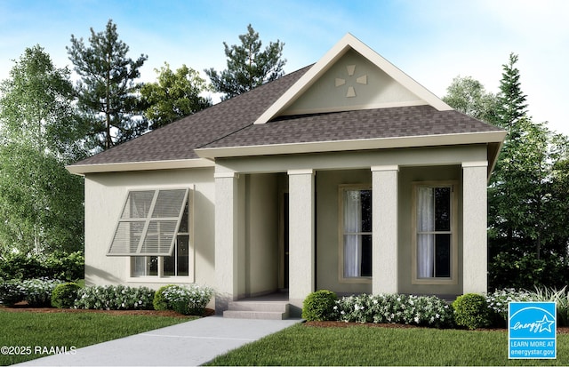 110 Lenova Ln, Lafayette, LA 70507 - view of front of property with a shingled roof and stucco siding