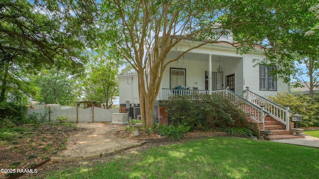 122 Lee St, New Iberia, LA 70560 - view of front of house with stairway and a porch