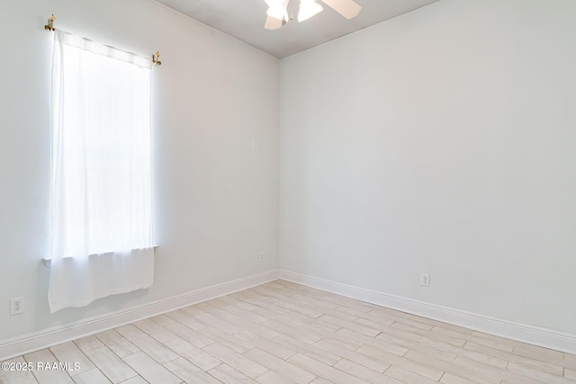 123 Laurel Grove Blvd, Youngsville, LA 70592 - spare room with a ceiling fan, baseboards, and light wood-style flooring
