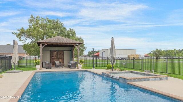 2311 Vida Shaw Rd, New Iberia, LA 70563 - view of swimming pool featuring a gazebo and a patio area