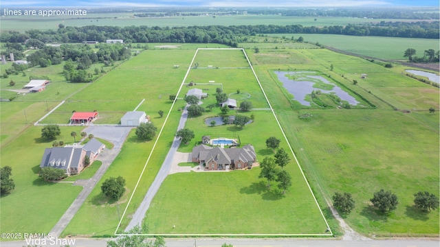 2311 Vida Shaw Rd, New Iberia, LA 70563 - overview of rural landscape with property parcel outlined