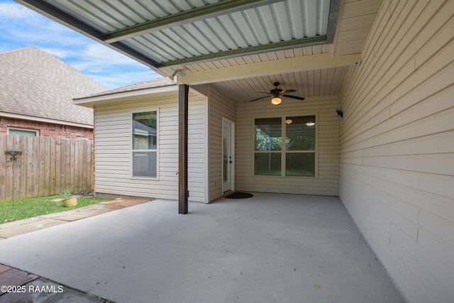 223 Moss Bluff Dr, Lafayette, LA 70507 - view of patio / terrace with a ceiling fan