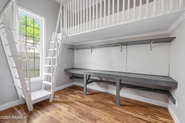 807 Cambridge Dr Res, Unit Res, Lafayette, LA 70503 - interior space featuring ornamental molding, baseboards, and wood finished floors