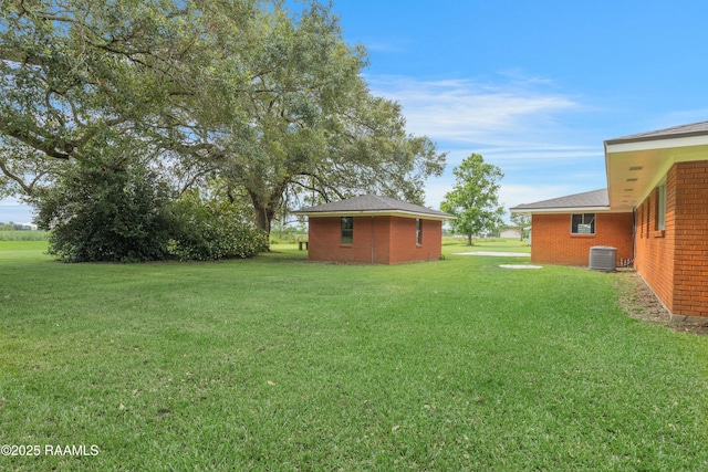 17639 Pelican Rd, Erath, LA 70533 - view of green lawn with central air condition unit