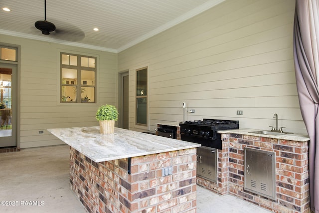 137 Grandview Terrace Dr, Youngsville, LA 70592 - view of patio with exterior kitchen