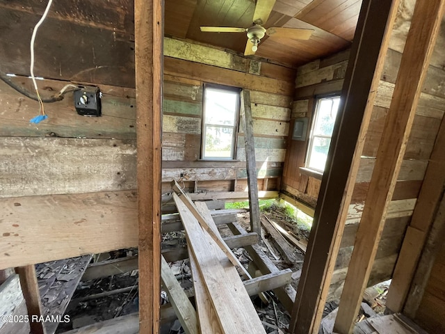 617 E Madison St, Opelousas, LA 70570 - miscellaneous room featuring wood walls and wooden ceiling
