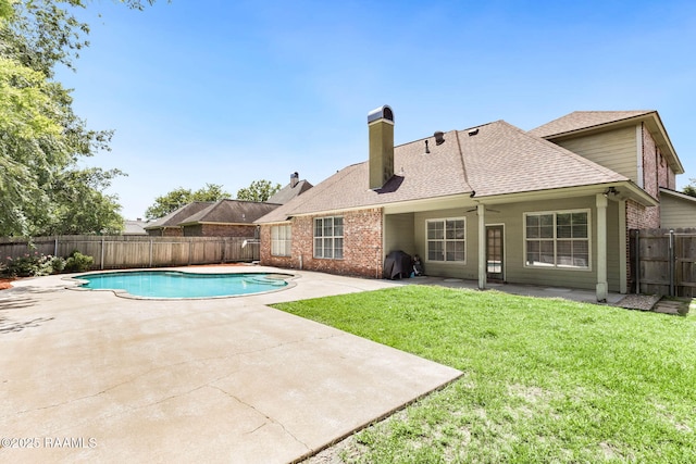 103 Barronne St, Lafayette, LA 70503 - view of swimming pool with a patio and a ceiling fan