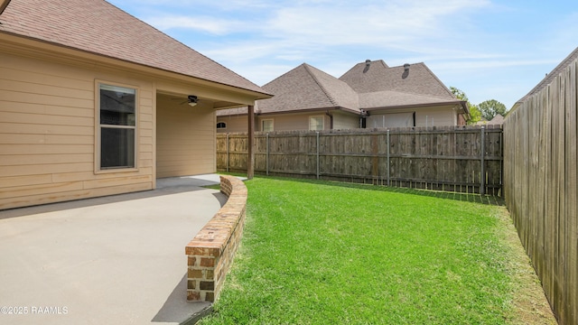 112 Heathwood Dr, Broussard, LA 70518 - view of yard featuring a patio and ceiling fan