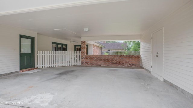 505 River Woods Dr, Lafayette, LA 70508 - view of patio / terrace with an attached carport and a ceiling fan
