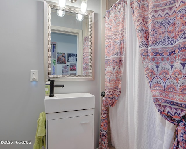 209 Irene Cir, Lafayette, LA 70503 - bathroom with vanity and curtained shower