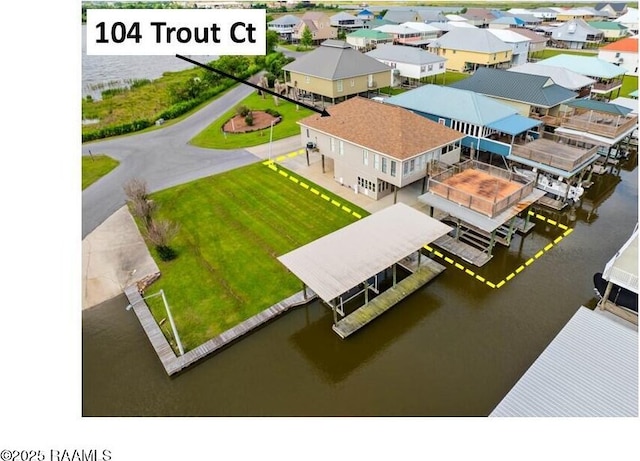 104 Trout Ct, Dulac, LA 70353 - bird's eye view of a large body of water