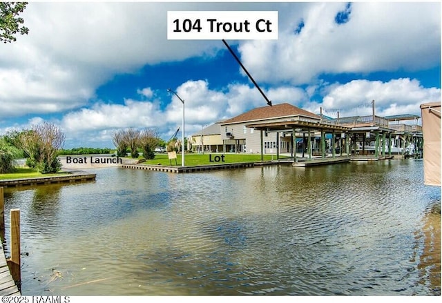 104 Trout Ct, Dulac, LA 70353 - dock with a water view