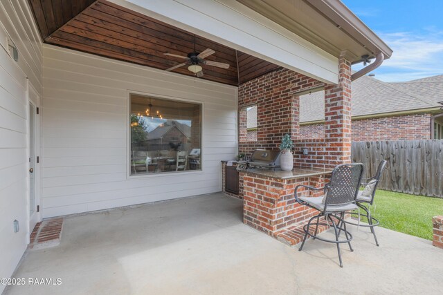 108 Autumnbrook Dr, Broussard, LA 70518 - view of patio / terrace featuring a ceiling fan