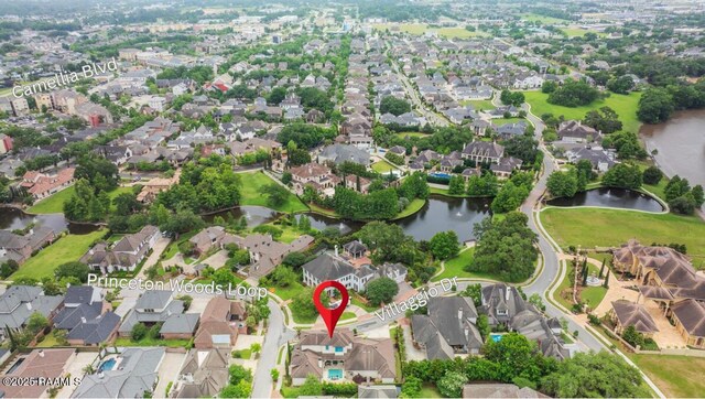 408 Princeton Woods Loop, Lafayette, LA 70508 - aerial view of property and surrounding area with nearby suburban area and a nearby body of water
