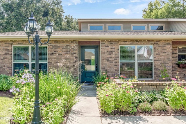 109 Bellevedere Ave, Lafayette, LA 70503 - doorway to property with brick siding and a shingled roof