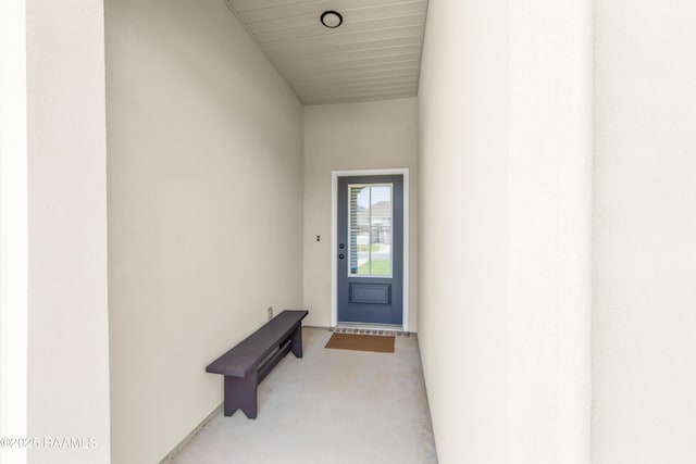 101 Micah Edward, Maurice, LA 70555 - doorway to property featuring stucco siding