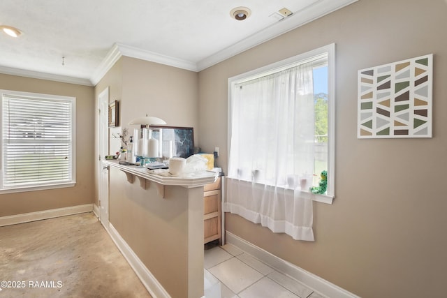 4306 Holly Dr, Slidell, LA 70461 - kitchen featuring ornamental molding and plenty of natural light