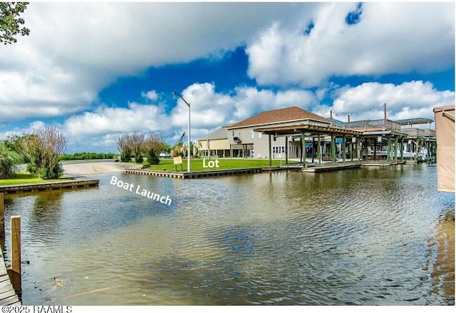 102-104 Trout Ct, Dulac, LA 70353 - dock area featuring a water view