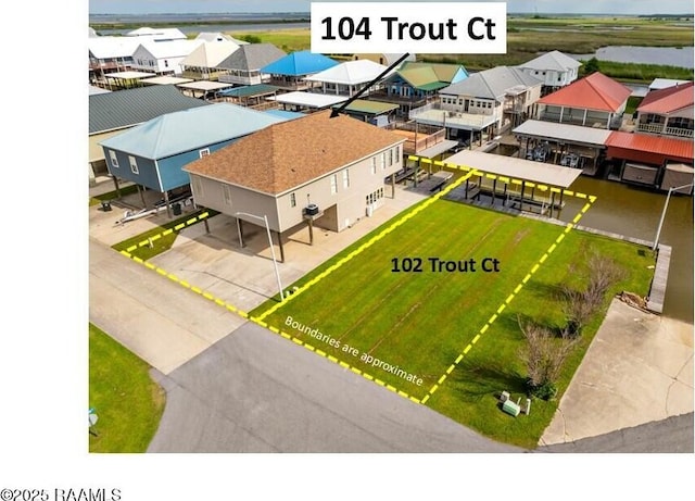 102-104 Trout Ct, Dulac, LA 70353 - aerial perspective of suburban area