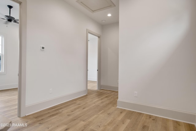 104 Wishing Well Dr, Broussard, LA 70518 - spare room with light wood finished floors, recessed lighting, baseboards, and a ceiling fan