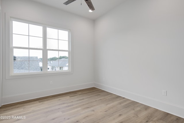 104 Wishing Well Dr, Broussard, LA 70518 - unfurnished room with a ceiling fan, light wood finished floors, baseboards, and recessed lighting
