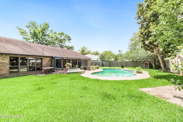 146 Steiner Rd, Lafayette, LA 70508 - view of swimming pool featuring a patio and a sunroom