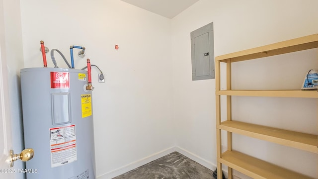 113 Jeanne St, Eunice, LA 70535 - utility room with water heater and electric panel