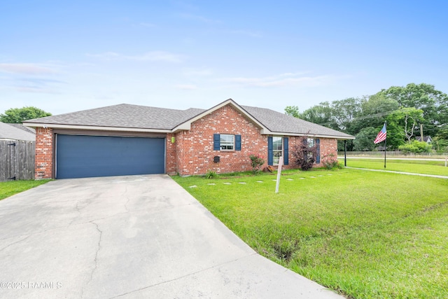 320 Golden Grain, Duson, LA 70529 - single story home with driveway, brick siding, a garage, and roof with shingles