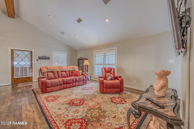 115 Hiawatha Rd, Lafayette, LA 70501 - living area with wood finished floors, recessed lighting, and baseboards