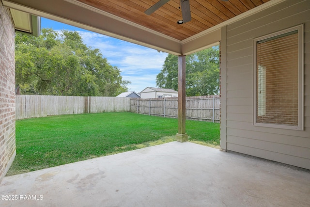 203 Sanctuary Ln, Lafayette, LA 70503 - view of patio with ceiling fan