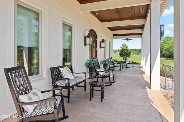235 N Fieldspan Rd, Scott, LA 70583 - porch with a ceiling fan