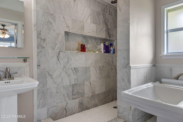 421 Karen Dr, Lafayette, LA 70503 - full bath featuring walk in shower and a sink