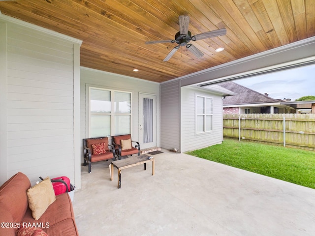 120 Old Heritage Ln, Carencro, LA 70520 - view of patio / terrace featuring a ceiling fan