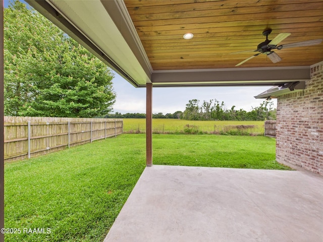 120 Old Heritage Ln, Carencro, LA 70520 - view of yard featuring a patio and a ceiling fan