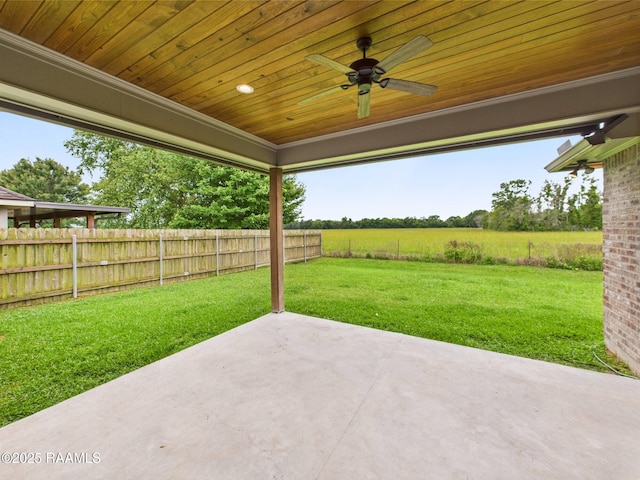 120 Old Heritage Ln, Carencro, LA 70520 - view of patio / terrace with ceiling fan
