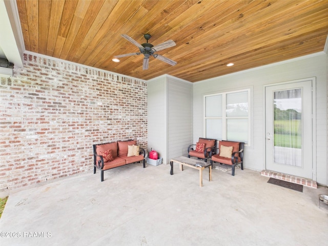 120 Old Heritage Ln, Carencro, LA 70520 - view of patio / terrace with ceiling fan and an outdoor hangout area