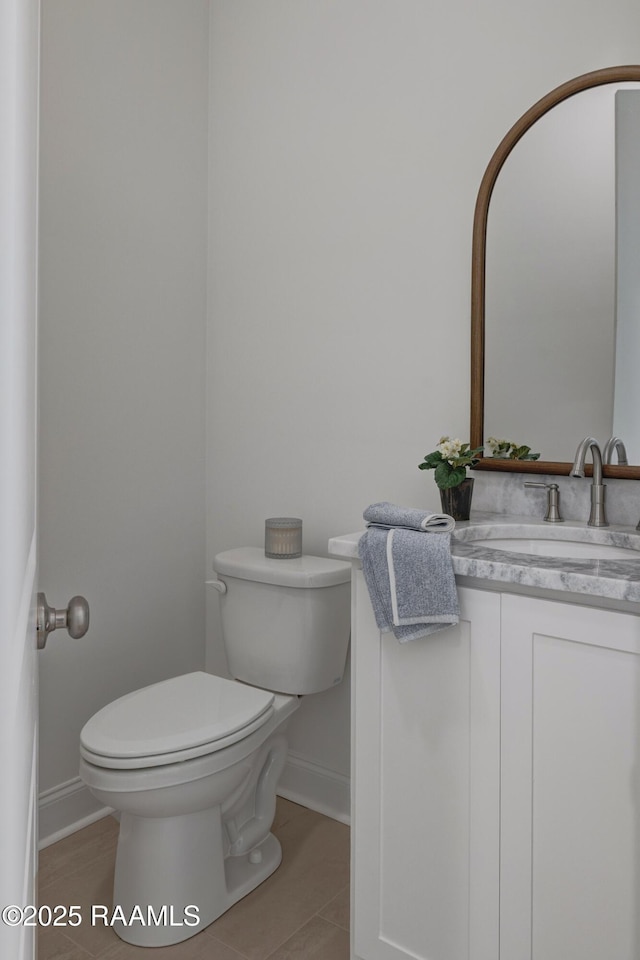 203 Redfern St, Lafayette, LA 70508 - half bathroom with vanity and tile patterned flooring