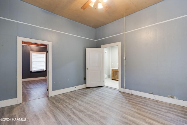 312 Hobson St, Lafayette, LA 70501 - unfurnished room featuring ceiling fan, wood finished floors, and baseboards