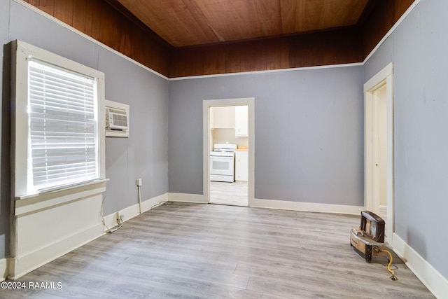 312 Hobson St, Lafayette, LA 70501 - unfurnished room with wood ceiling, wood finished floors, baseboards, and healthy amount of natural light