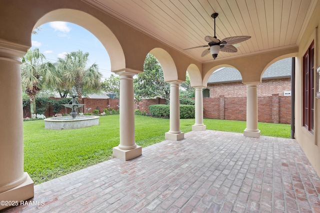 104 Avallach Dr, Lafayette, LA 70503 - view of patio with ceiling fan