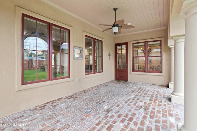 104 Avallach Dr, Lafayette, LA 70503 - view of patio / terrace with ceiling fan