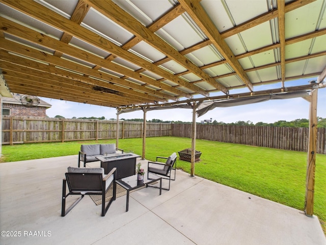 143 Melanie Rose Dr, Maurice, LA 70555 - view of patio with an outdoor hangout area