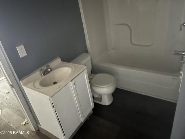 223 Lafayette St, Lafayette, LA 70501 - bathroom featuring toilet, vanity, and tub / shower combination