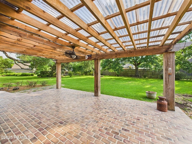 105 Oak Aly, Lafayette, LA 70508 - view of patio / terrace featuring a pergola and ceiling fan