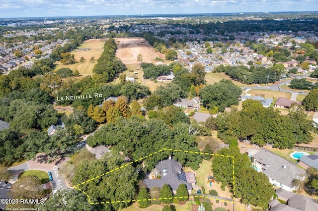 105 Oak Aly, Lafayette, LA 70508 - aerial view of property's location with property parcel outlined