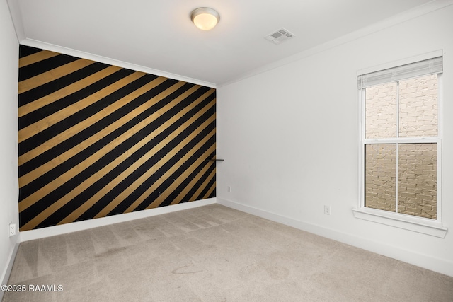 9036 Stonecroft Ave, Baton Rouge, LA 70810 - spare room featuring carpet floors, baseboards, and ornamental molding