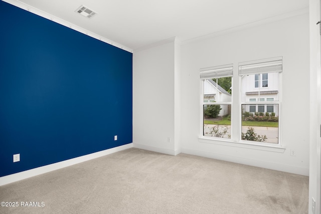 9036 Stonecroft Ave, Baton Rouge, LA 70810 - spare room featuring carpet, baseboards, and crown molding